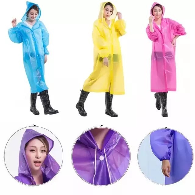 EVA RAINCOAT RAIN COAT PVC LONG SLEEVE -U2U.SHOP
