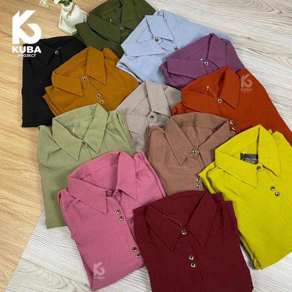 KEMEJA Aruna Tunic - เสื้อเบลาส์เสื้อเชิ้ตเสื้อเชิ้ตเสื้อเชิ้ตเสื้อเชิ้ตผู้หญิงธรรมดาลําลองสําหรับผู