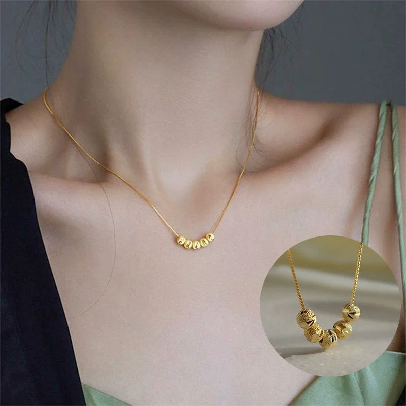 Boba 5 สร้อยคอจี้ป้องกันสนิมไทเทเนียม Viral Elegant