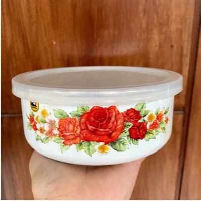 ซื้อ 1 รับ 5 - พาสต้า ชามผสมเคลือบกระเบื้อง 5 ชิ้น + ฝาปิด / ตะกร้าซ้อนเคลือบ 5 ใบ