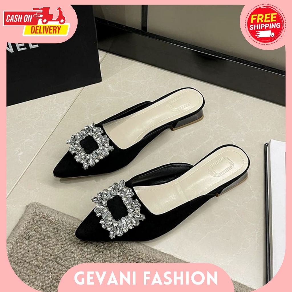 Gvn SHOES - รองเท้าแตะผู้หญิงแบบสวม 3 ซม. OFFICE/COMPUS ANTISLIP PU 01 รองเท้าแตะ