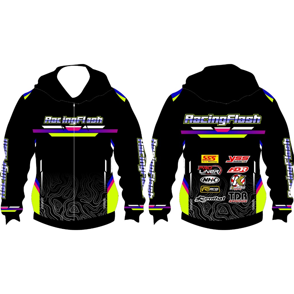 เสื้อแจ็คเก็ตรถแข่ง FLASH ใหม่ล่าสุด - SUNMORI JACKET RACING JACKET