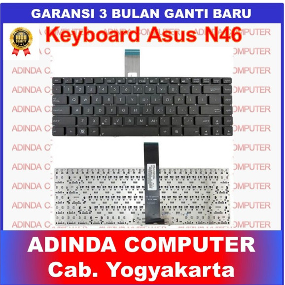 คีย์บอร์ด Asus N46 N46J N46V N46VB N46VJ N46VM N46VZ S46