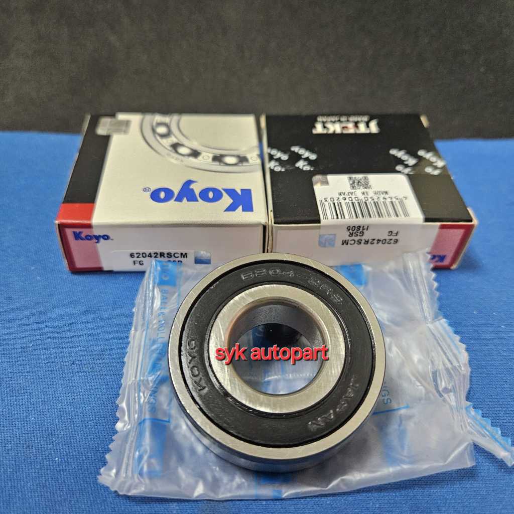 BEARING 6204 2RS KOYO ยางหมวก DIMENSIONS: 20, 47, 14MM