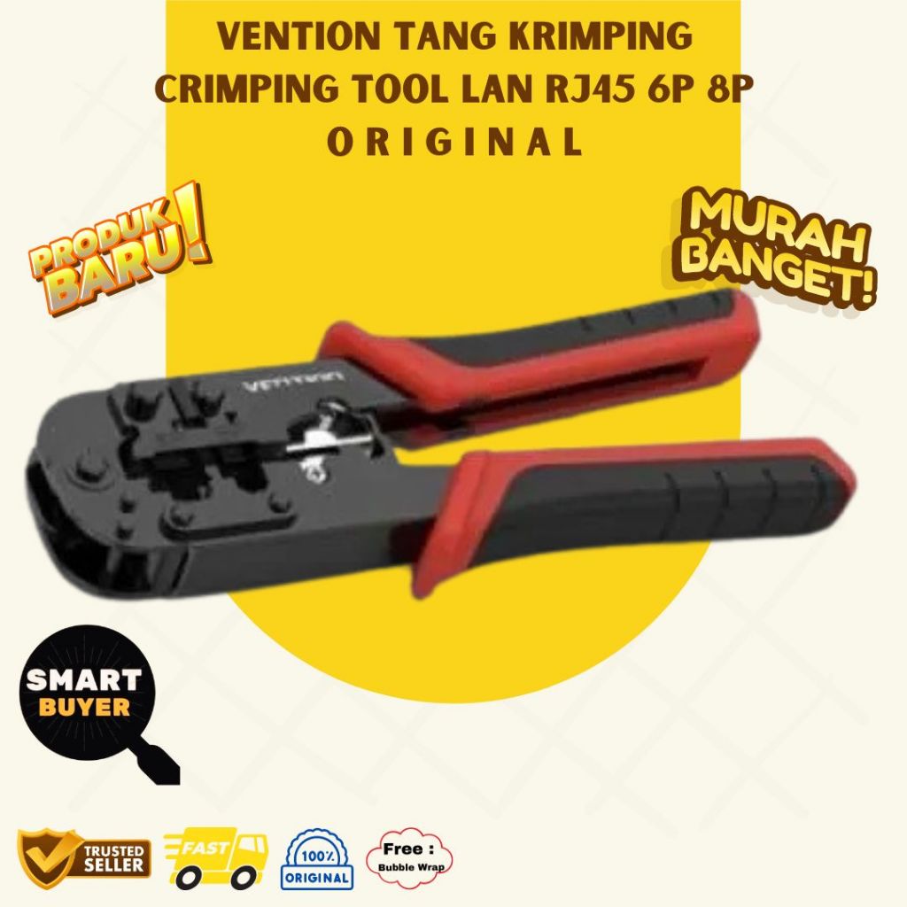 Vention Crimping Tool Lan RJ45 6P 8P สายเคเบิลเครือข่าย