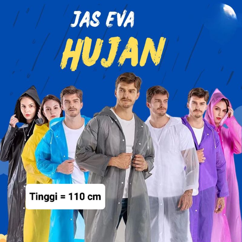 Eva RAINCOAT / เสื้อกันฝนสําหรับผู้ใหญ่ / เสื้อโค้ทกันฝนเกาหลี / เสื้อกันฝน EVA