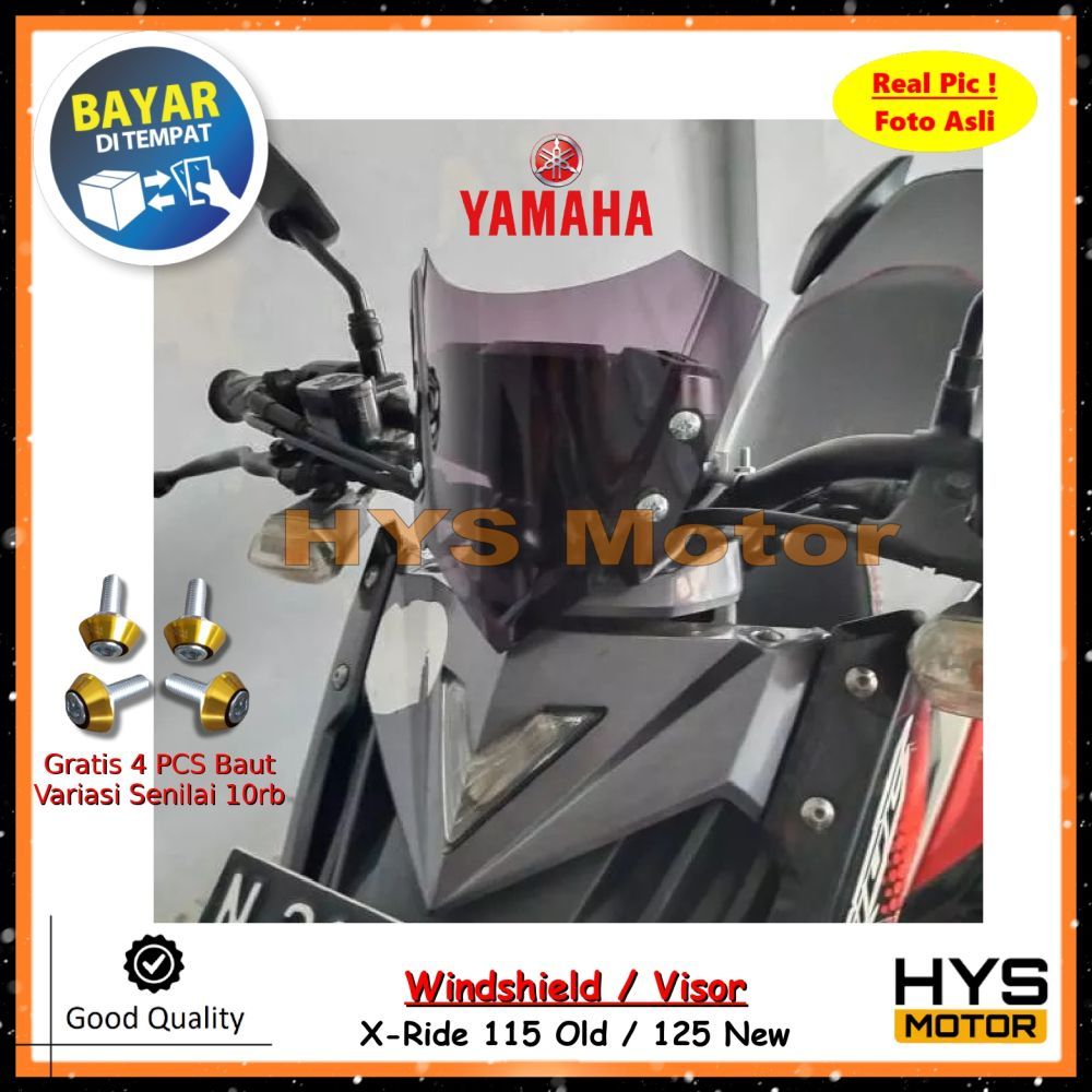 Hys YAMAHA X-Ride 115 เก่า / X-Ride 125 กระจก Variation ใหม่ - Winsil Motor XRide กระบังหน้ากระจกหน้ารถ