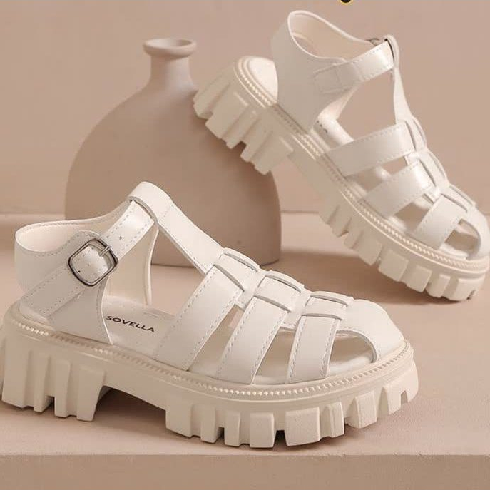 DEMBOL SHOES_รองเท้าแตะผู้หญิงพร้อมสายรัด WEDGE, รองเท้าแตะผู้หญิงล่าสุด DE60
