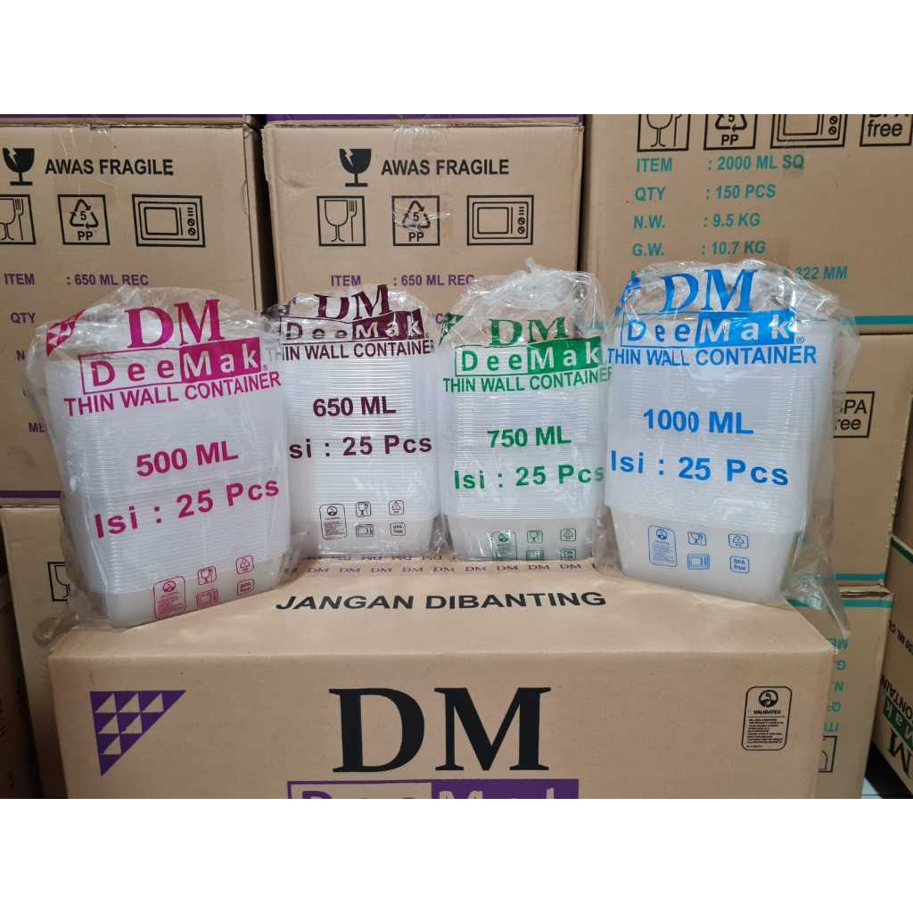HJK THINWALL DM 500REC, 650REC, 750REC, เนื้อหา 1000REC RECTANGLE 25/DINNER BOX