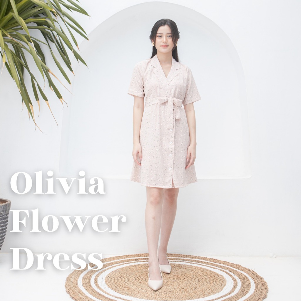 VELOVE - V1014 Olivia Flower Dress - 3 สี & 2 ขนาด