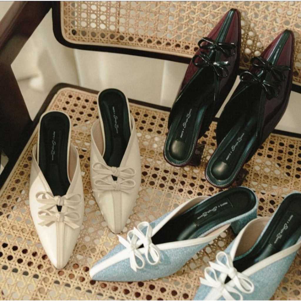 ABSshoes KL 09 ผู้หญิง 3CM RIBBON BAPAU SLIPPERS