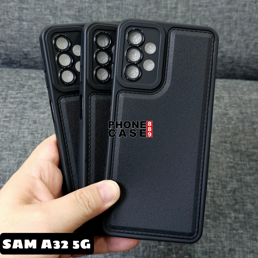 SAMSUNG A32 5G CASE LEATHER PRO BLACK CASE สีดํา SAMSUNG A32 5G