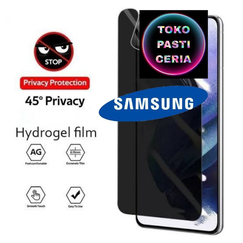 LAYAR HYDROGEL SCREEN PROTECTOR PRIVACY SPY MATTE SAMSUNG M31 M10S M12 2021 J1 ACE J3 J4 J5 J6 J7 J8