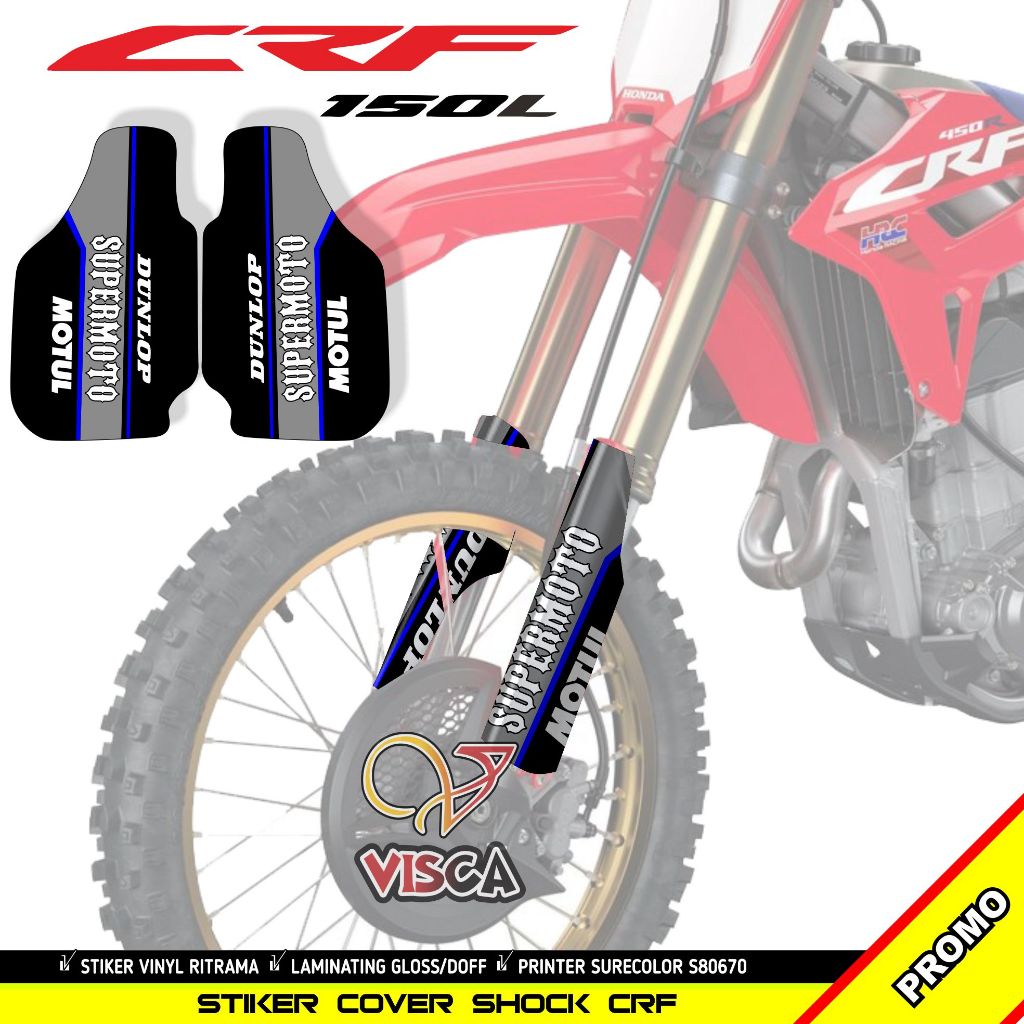 สติ๊กเกอร์ฝาครอบโช้ค Honda CRF - สติ๊กเกอร์ดีไซน์ CRF Supermoto 150l