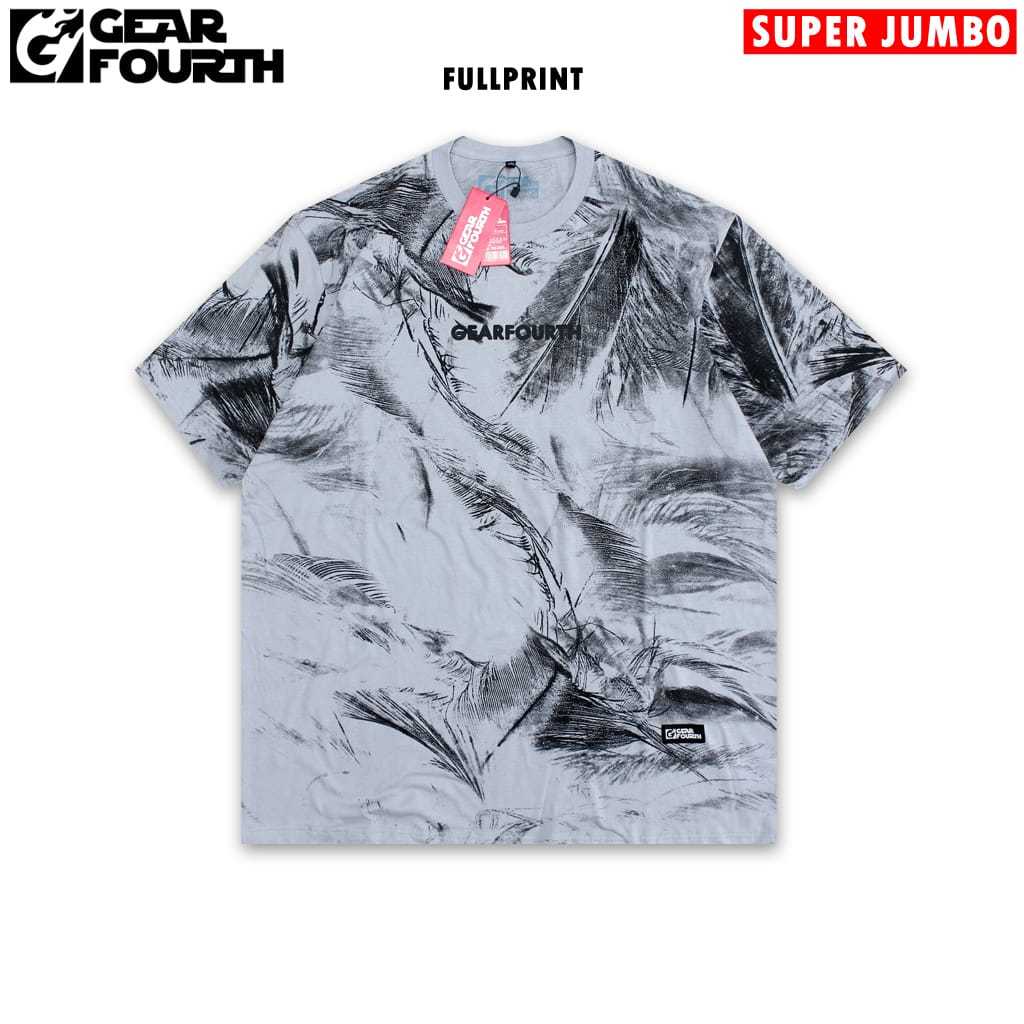 เสื้อยืด Men& 39;s JUMBO BIG SIZE FULLPRINT 2XL 3XL 4XL 5XL / วัสดุต่อสู้ 24S / เสื้อยืด gearfourth ดั้งเดิม