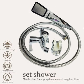 4 IN 1 Paket Shower Kamar Mandi dan Kran Shower Cabang 300 lubang komplit