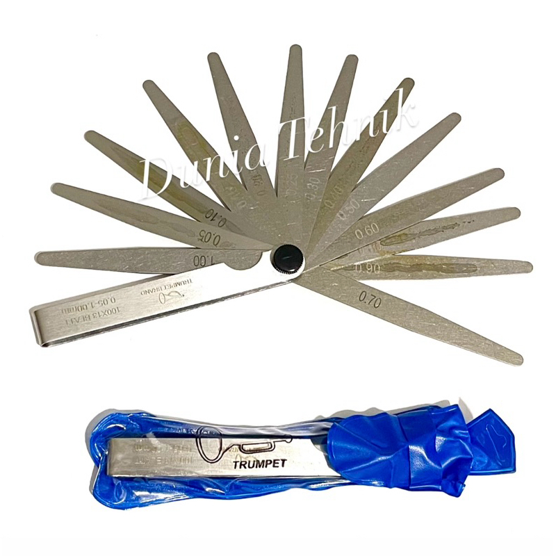 Feeler Gauge 13 Blade 0.05 - 1.00 มม.Feeler Puller วาล์วปรับวาล์ว Feeler ล็อควาล์ว Fuller Gauge