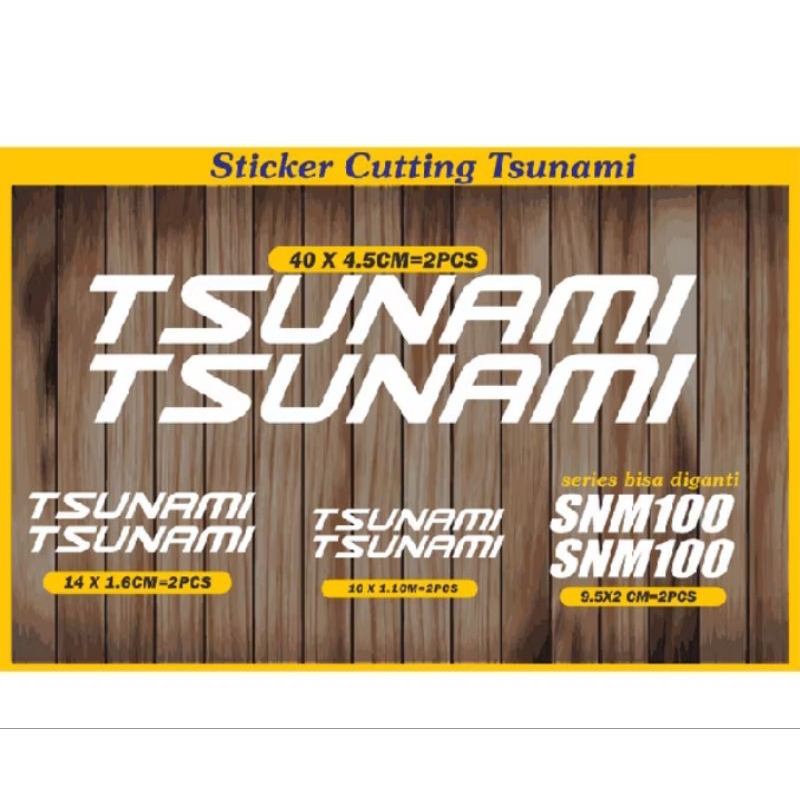 Tsunami Fixie Cutting Sticker Fixie Bike Cutting Sticker