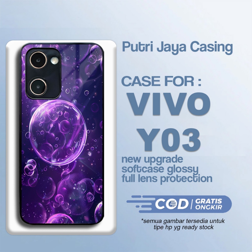 เคส Vivo Y03 ล่าสุด เคส Bubble Vivo Y03 Hardcase Softcase Glossy