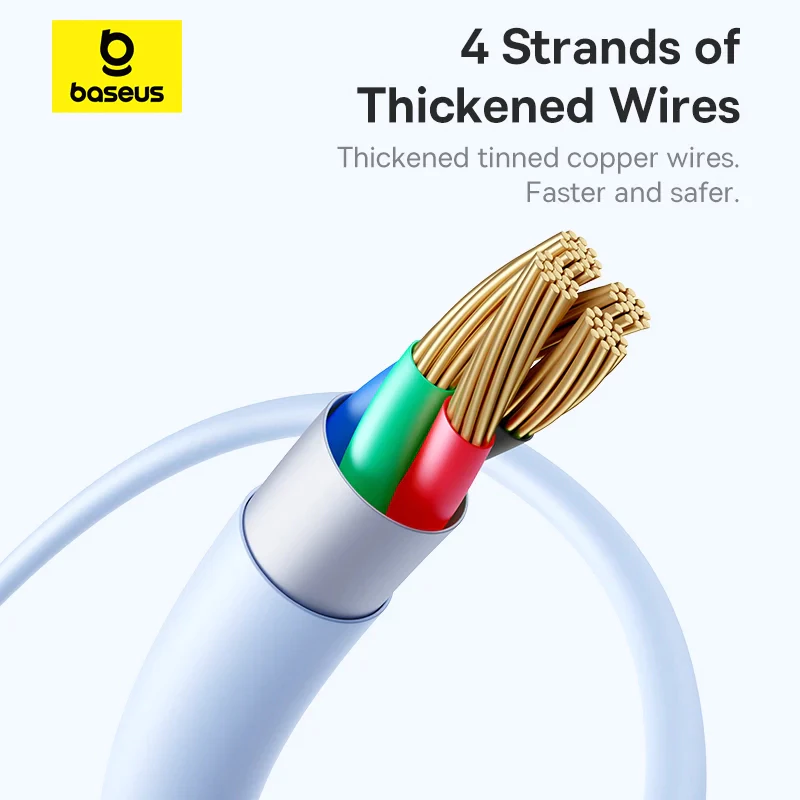 สายชาร์จ Baseus Silky Data Cable 100W Type-C 1M 2M thumbnail 6