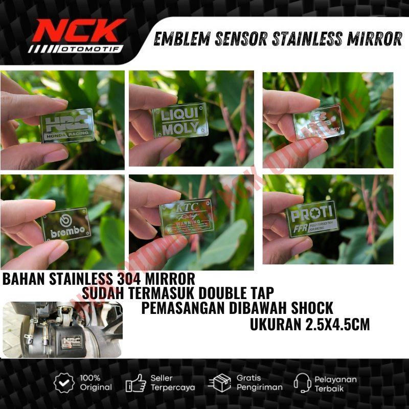 Vario STAINLESS MIRROR SENSOR EMBLEM กาวแบบเดียวกัน