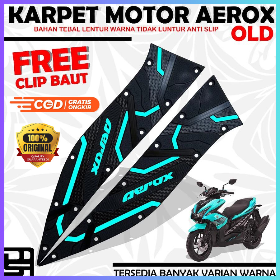 YAMAHA AEROX OLD 155 MOTORCYCLE CARPET, PREMIUM RUBBER MATERIAL, THICK, STYLISH, FADE-RESISTANT AND SLIPPERY