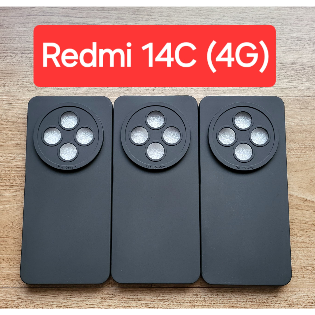 Redmi 14C Case Softcase PREMIUM BLACK MATTE CAMERA PROTECTION Case Casing Hp Redmi 14C
