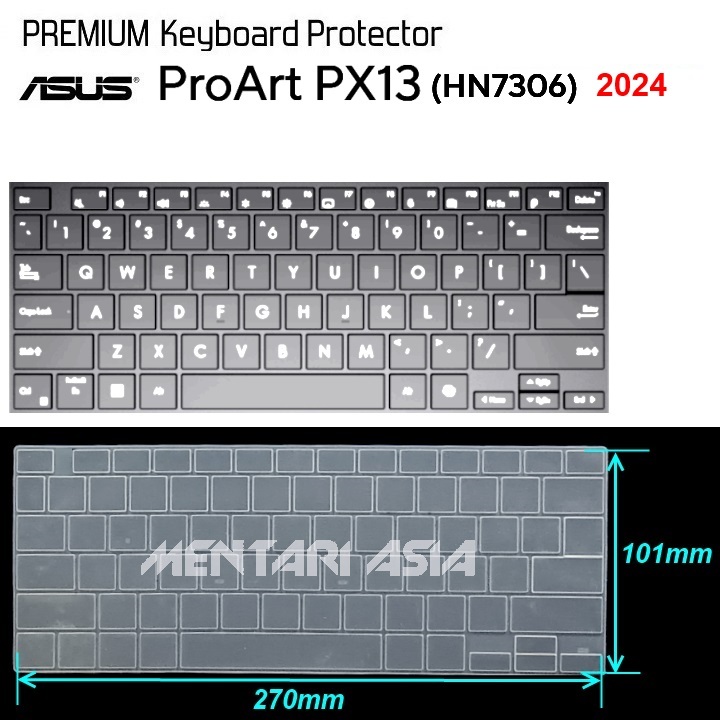 ฟิล์มกันรอยคีย์บอร์ด ASUS ProArt PX13 HN7306 2024 - PREMIUM Silicon CLEAR