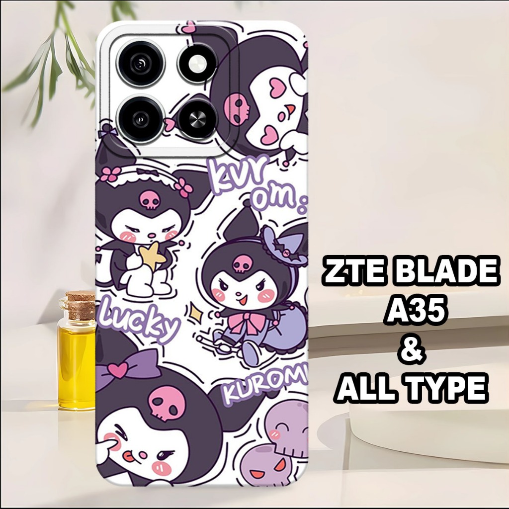HP G7 - เคสกล้อง ZTE Blade A35 Softcase 2024 - CUTE MOTIF - วัสดุยางยืดหยุ่น - เคส ZTE Blade A35 - ซ