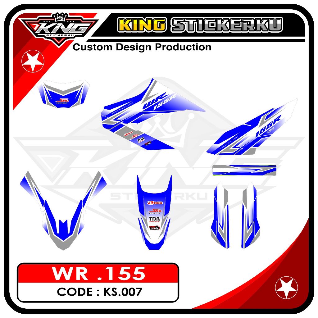 WR 155 Variation Sticker - WR 155 Premium Racing Standard Striping Sticker KS.07
