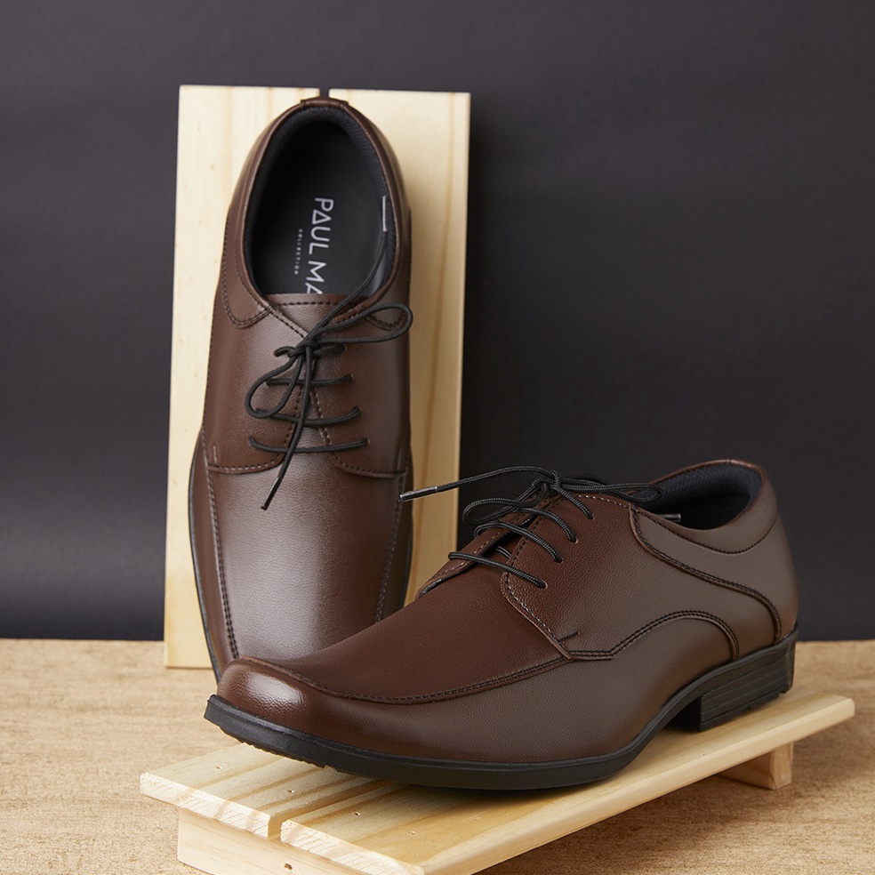 ขายร้อน PAULMAY Milan 73 Brown รองเท้าทางการผู้ชาย