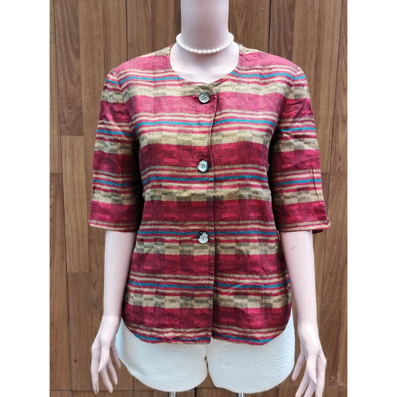 KEMEJA เสื้อเชิ้ตลายทาง รหัส: BL 017