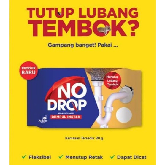 AVIAN NODROP INSTANT PUTTY NO DROP INSTANT PUTTY NO DROP SEALANT WALL PUTTY 20GR