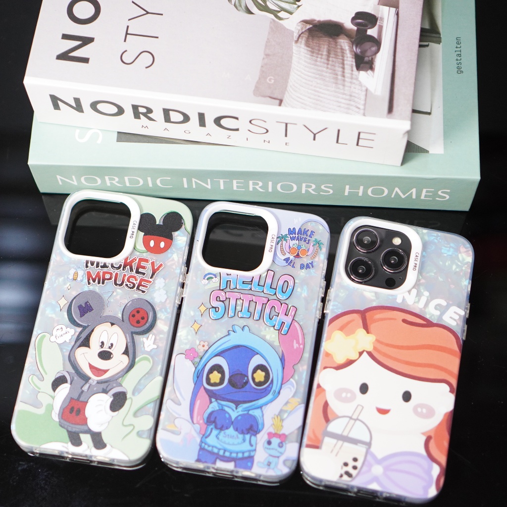 GC เคสป้องกัน IP ARIEL STITCH MICKEY สําหรับ IP 12 / 12 PRO / IP 13 / IP 14 / 1P 13 PRO MAX / เคส IP