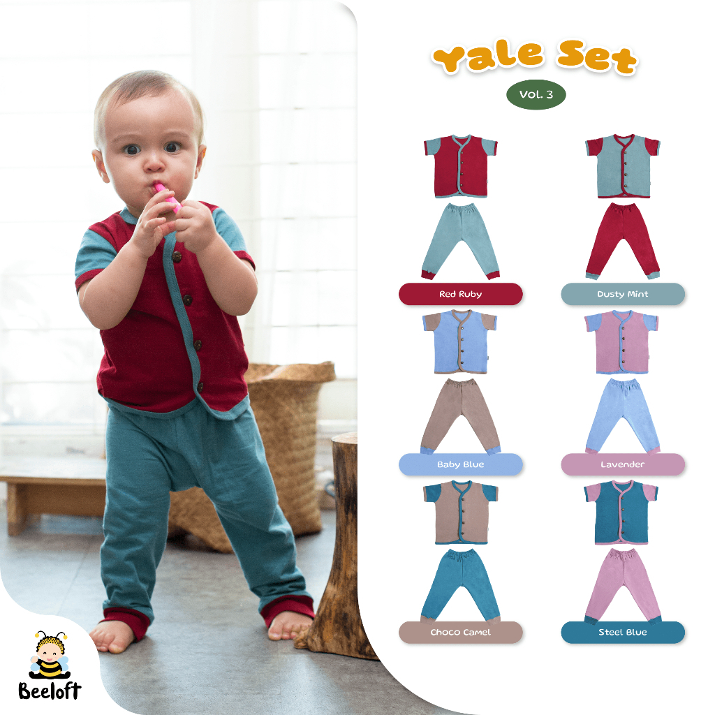 ชุดเสื้อผ้าเด็กแรกเกิด Beeloft - ชุด Yale