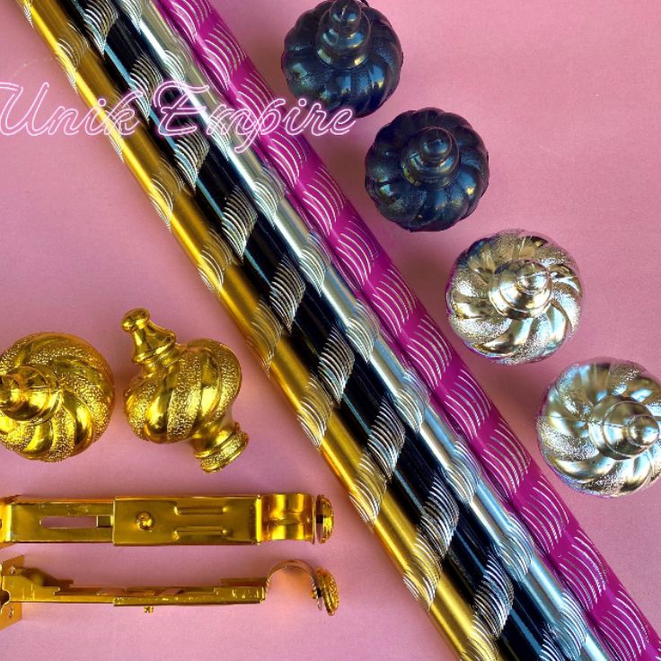 สินค้าจริง UE CURTAIN PIPE RING Iron Full Set เครื่องแต่งกาย 3 4 5 6 75 Cm 1 m 15 เมตร Silver Gold ส