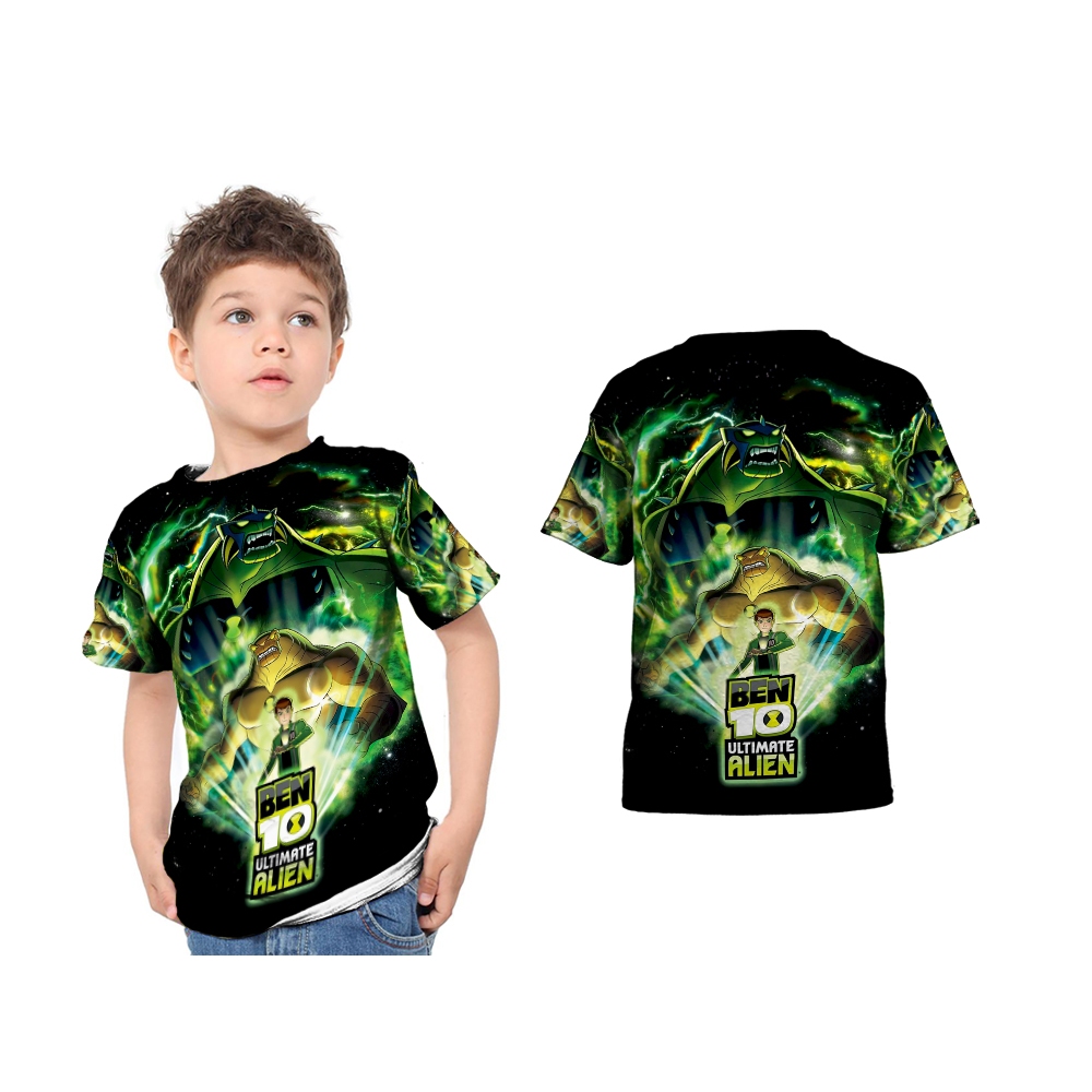 เสื้อยืดเจอร์ซีย์เด็ก Ben 10 Fullprint