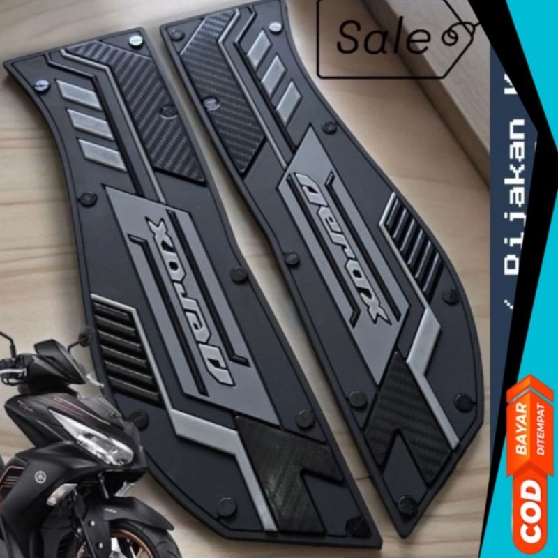 พรม Aerox 155 ใหม่ พักเท้า Aerox ใหม่ ยางพรีเมี่ยม Aerox 155 พักเท้าเชื่อมต่อ