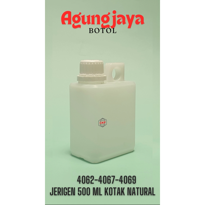0.5 L Jerry Can Bottle กล่องคอ HDPE ธรรมชาติ 30 ชุด Spl/Jerigen Color Cap
