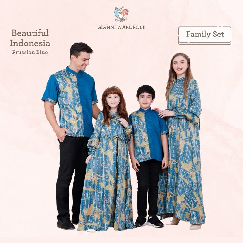 ตู้เสื้อผ้า Gianni - อินโดนีเซียที่สวยงาม - Prussian Blue