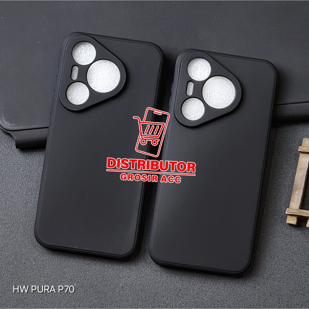 HUAWEI PURA P70 CASE MACAROON BLACK PREMIUM SOFT CASE สีดํา HUAWEI PURA P70 MSB