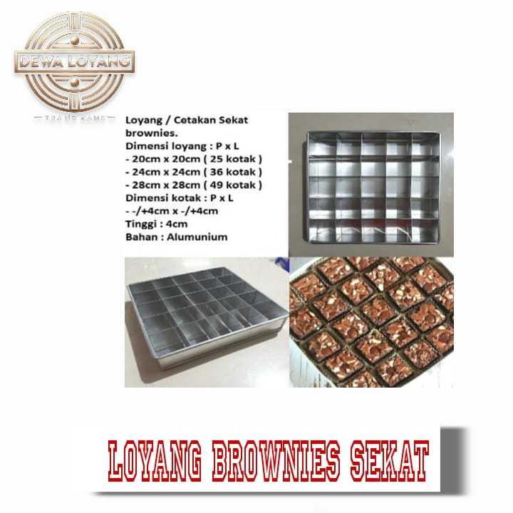 Brownie Divider Pan 20x20/20x10