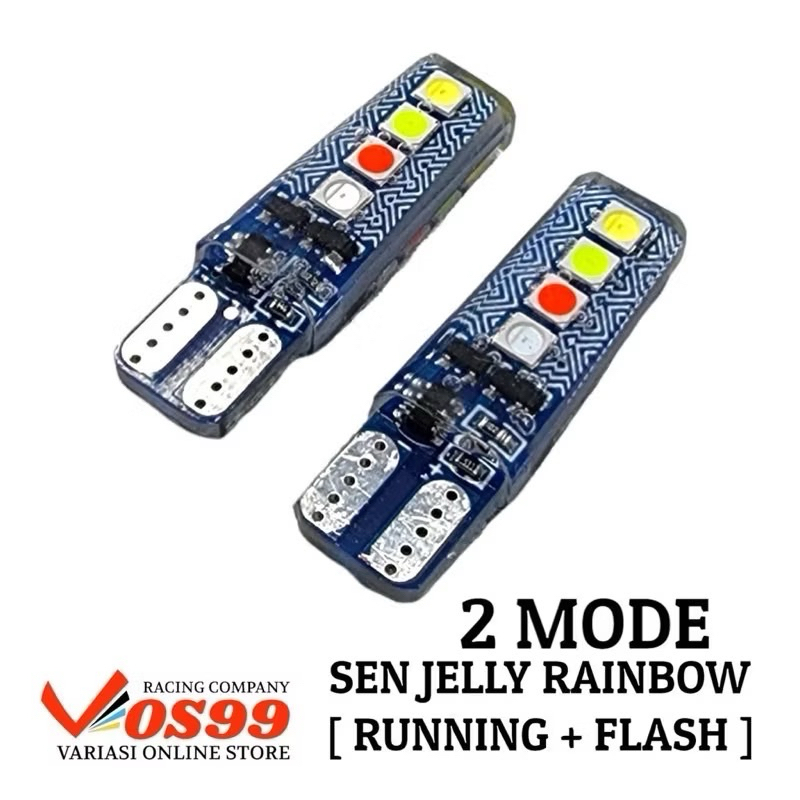 MATA Jelly T10 8-Eye กระพริบวิ่ง Rgb ไฟเลี้ยว 1 ชิ้น