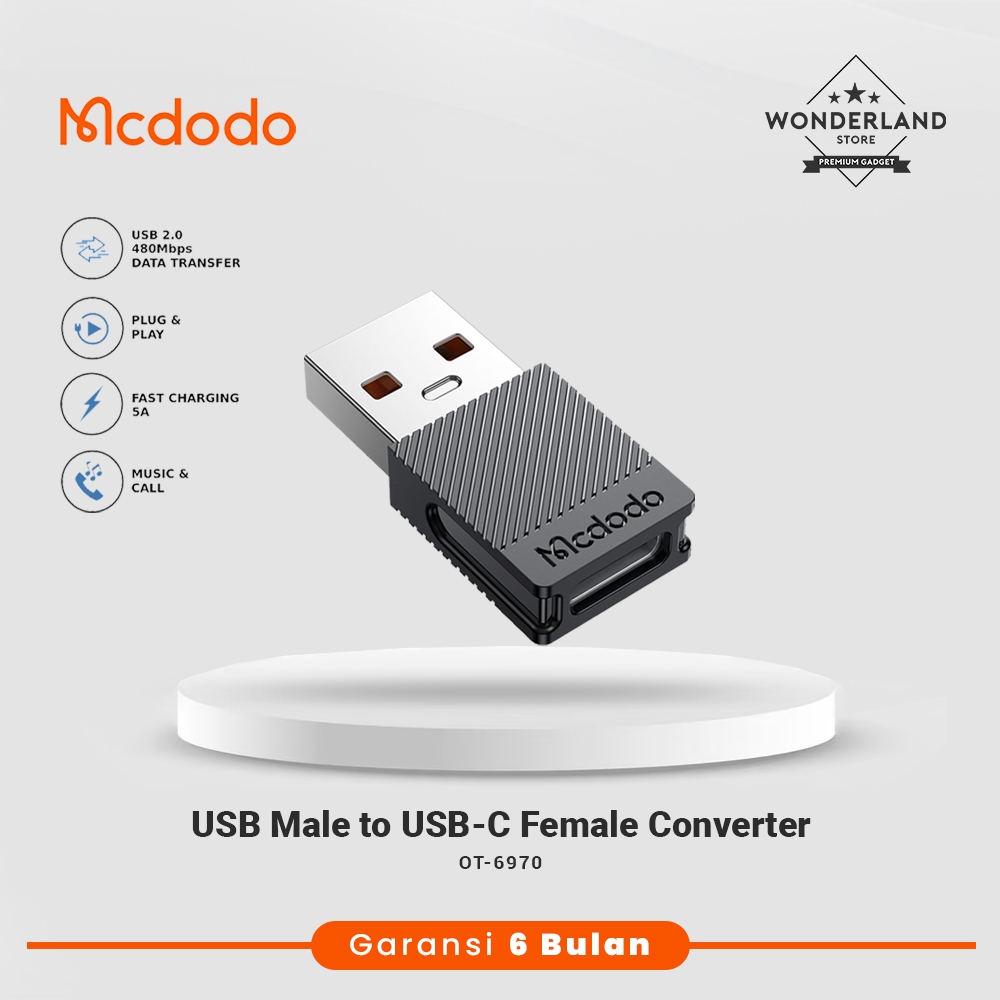 Mcdodo Converter Type-C 5A to USB-A 2.0 Fast Charging/VOOC OT-6970