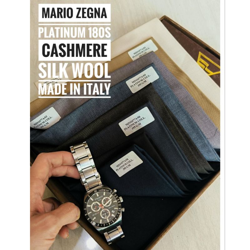 Mario Zegna Platinum Cashmere Wool Vest Suit ผ้า