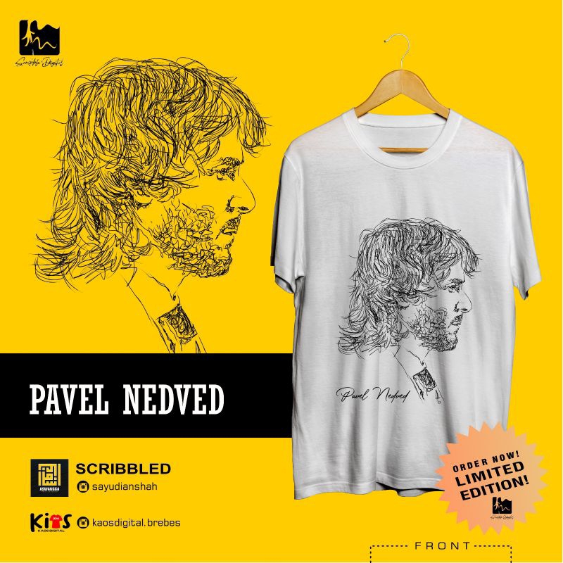 Pavel Nedved Scribble art Limited Edition