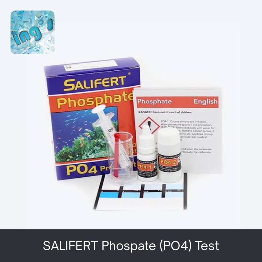 SALIFERT ฟอสเฟต (PO4) ทดสอบสูงสุด 60 ทดสอบ