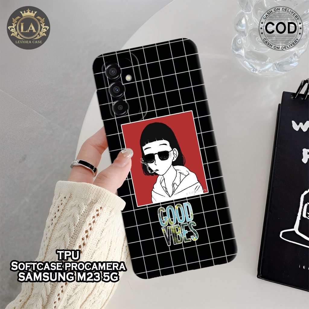 HP เคส Samsung M23 5G รุ่นล่าสุด - เคส Leviora - เคสแฟชั่นสีดํา - Samsung M23 5G Softcase - เคส Pro 