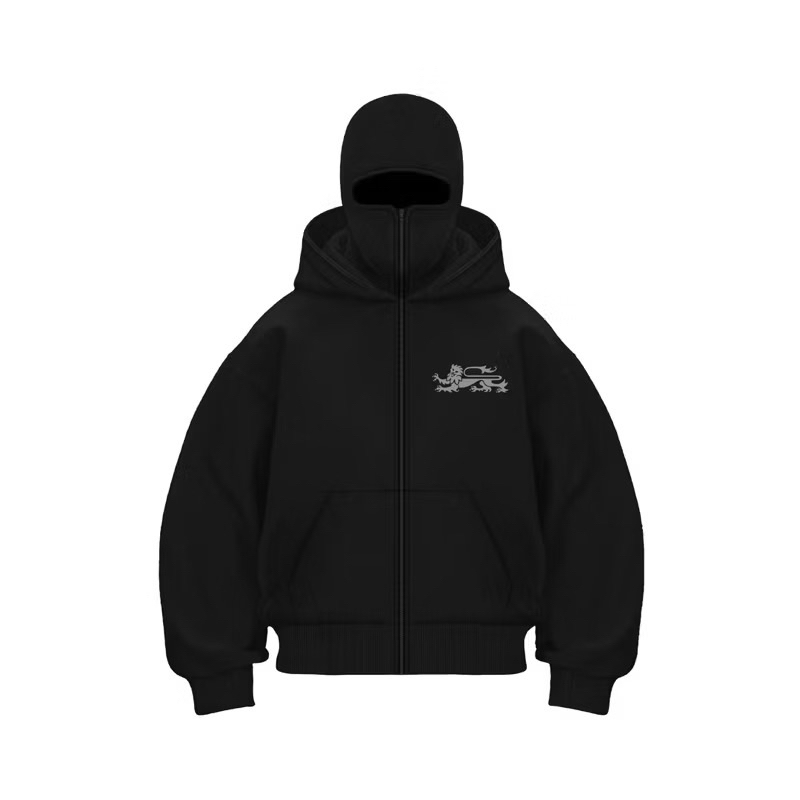 Satisifying Hoodie Zipp Balaclava 375gsm SILENT STRATUM Black_