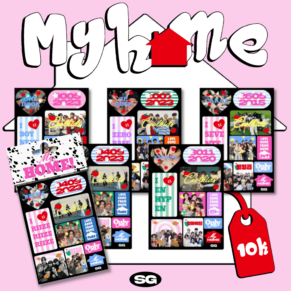 [SG.LAB] MY HOME KPOP GLITTER STICKER A7 CORTIS BOYNEXTDOOR RIZE ENHYPEN SEVENTEEN ZEROBASEONE NCT D